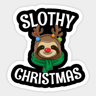 Gift For Sloth Lovers Slothy Christmas Sticker